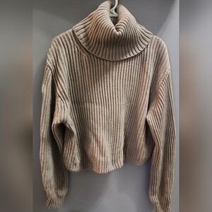 Babaton Size SmallCozy Tan Turtleneck Sweater